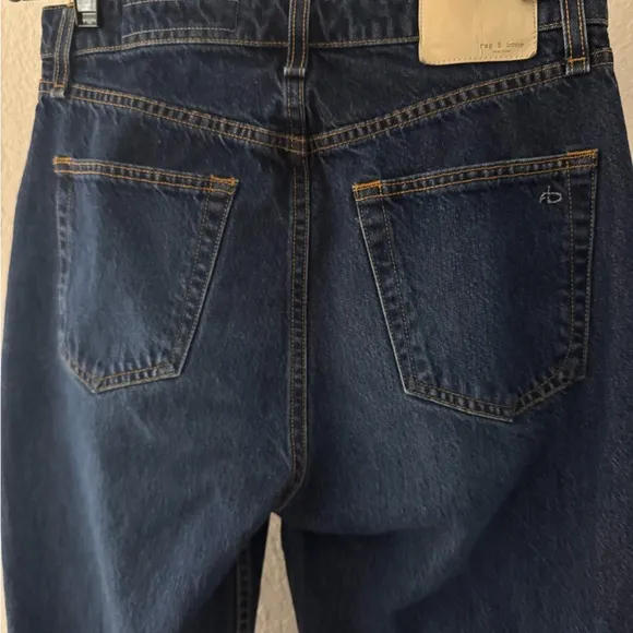 Rag &amp; Bone High Rise Straight Leg Ankle Women’s Blue Jeans Sz 28 Made In USA EUC