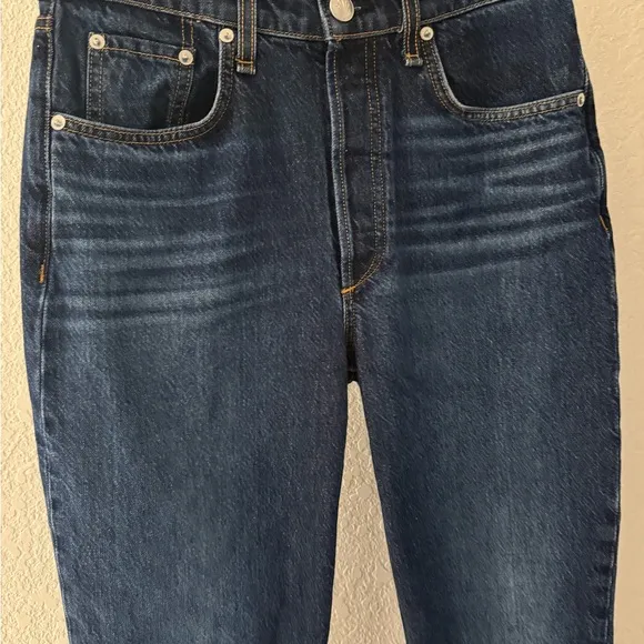 Rag &amp; Bone High Rise Straight Leg Ankle Women’s Blue Jeans Sz 28 Made In USA EUC