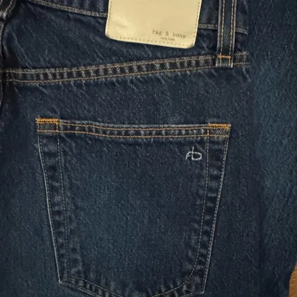 Rag &amp; Bone High Rise Straight Leg Ankle Women’s Blue Jeans Sz 28 Made In USA EUC