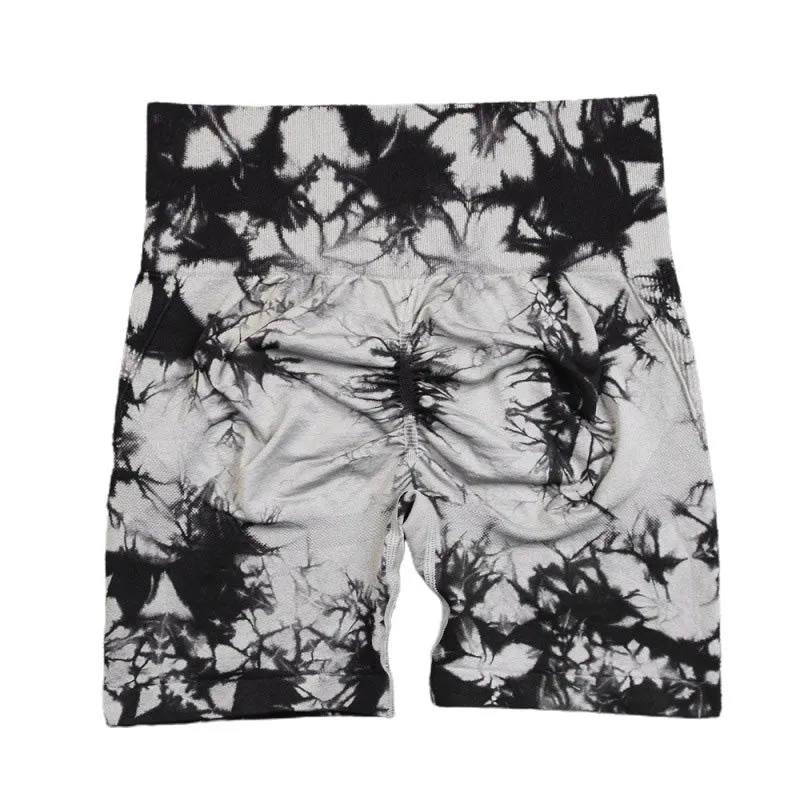 Random Dyeing High Stretch Fitness Shorts
