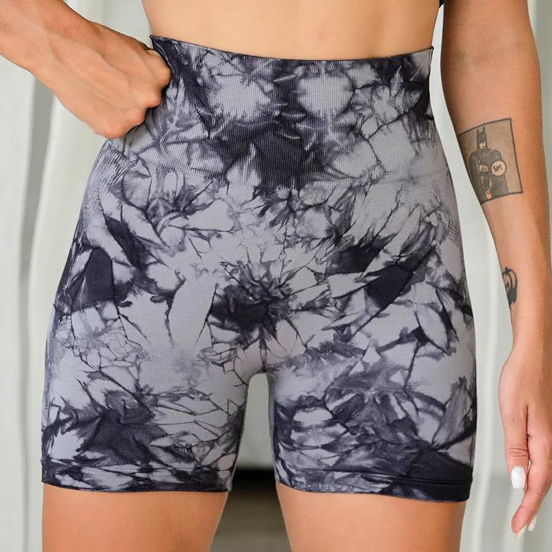 Random Dyeing High Stretch Fitness Shorts