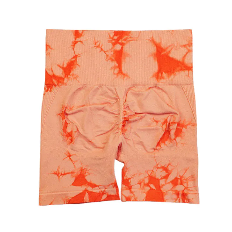 Random Dyeing High Stretch Fitness Shorts