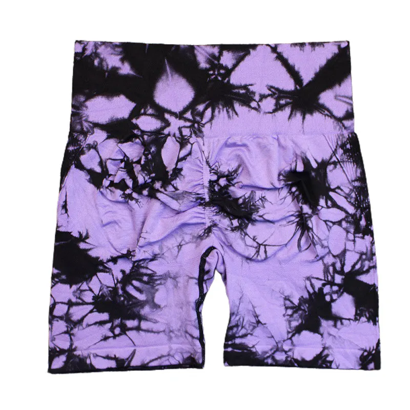 Random Dyeing High Stretch Fitness Shorts