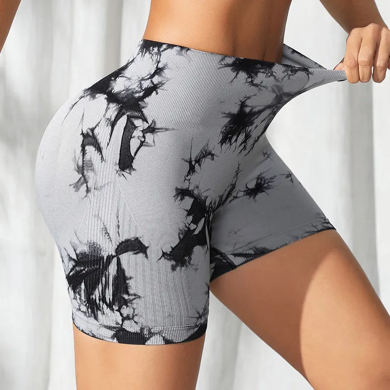 Random Dyeing High Stretch Fitness Shorts