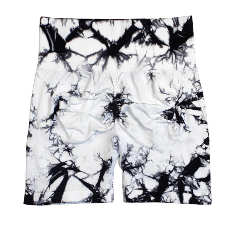 Random Dyeing High Stretch Fitness Shorts