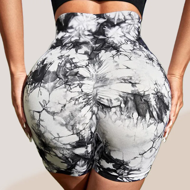Random Dyeing High Stretch Fitness Shorts