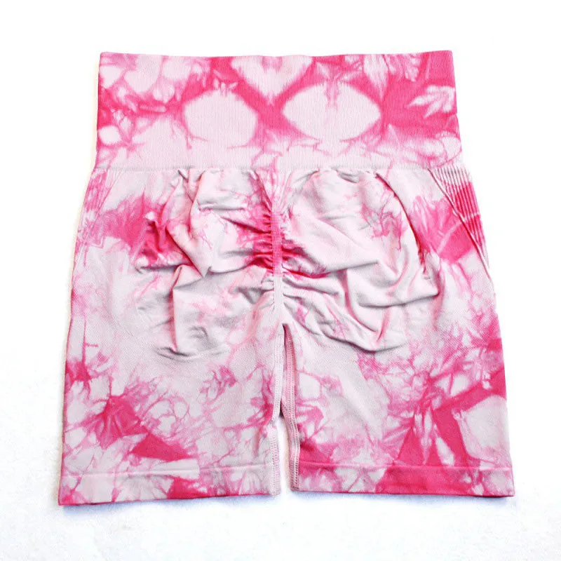 Random Dyeing High Stretch Fitness Shorts