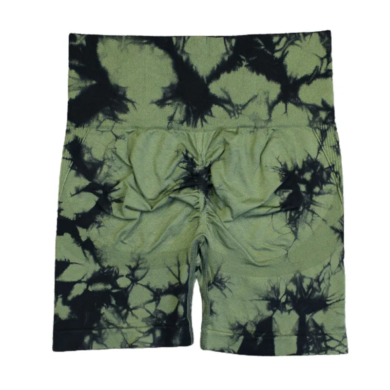 Random Dyeing High Stretch Fitness Shorts