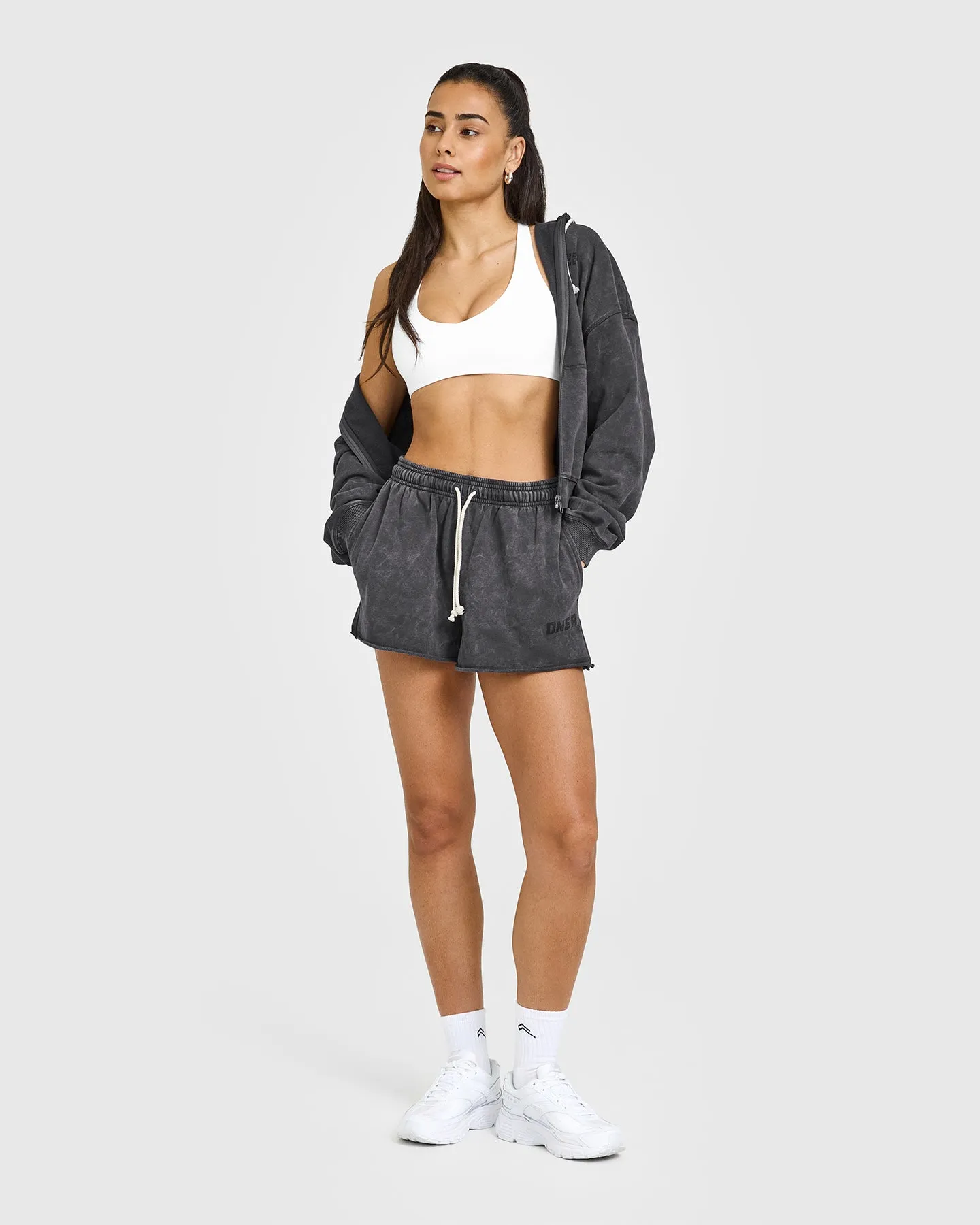 Raw Lounge Oversized Shorts | Coal