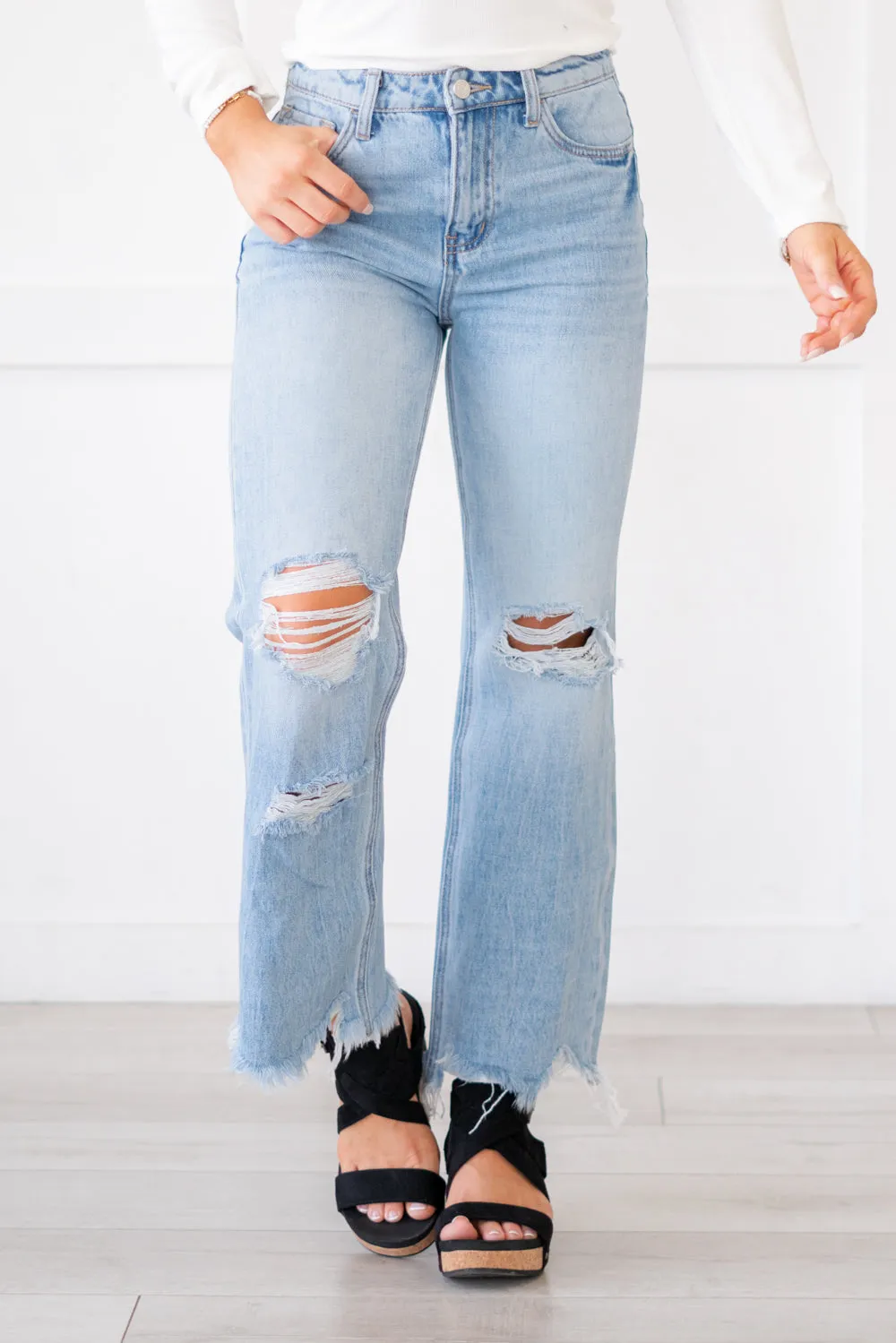 Redeem 90's Vintage Super High Rise Flare Jeans