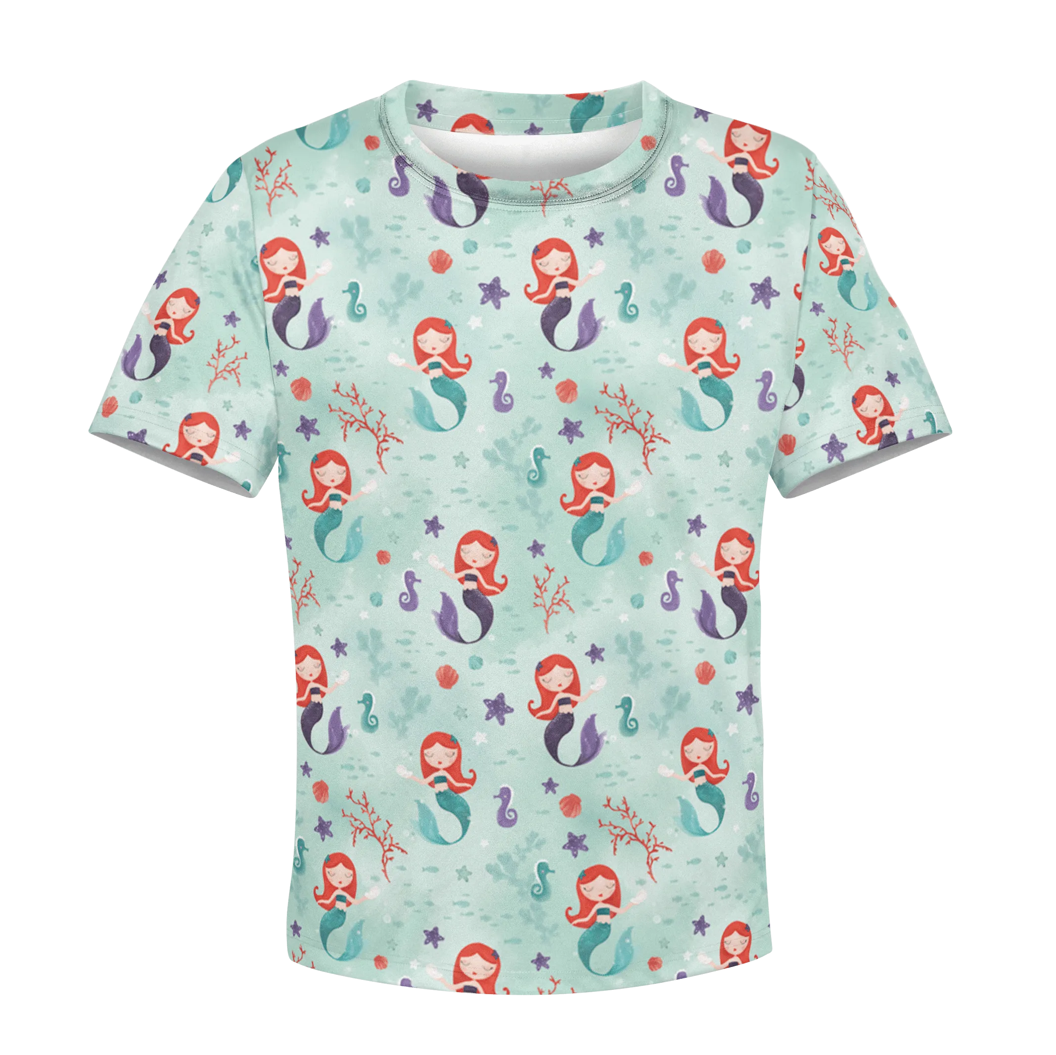 Redhead Mermaid Kid Custom Cosplay Hoodies Apparel