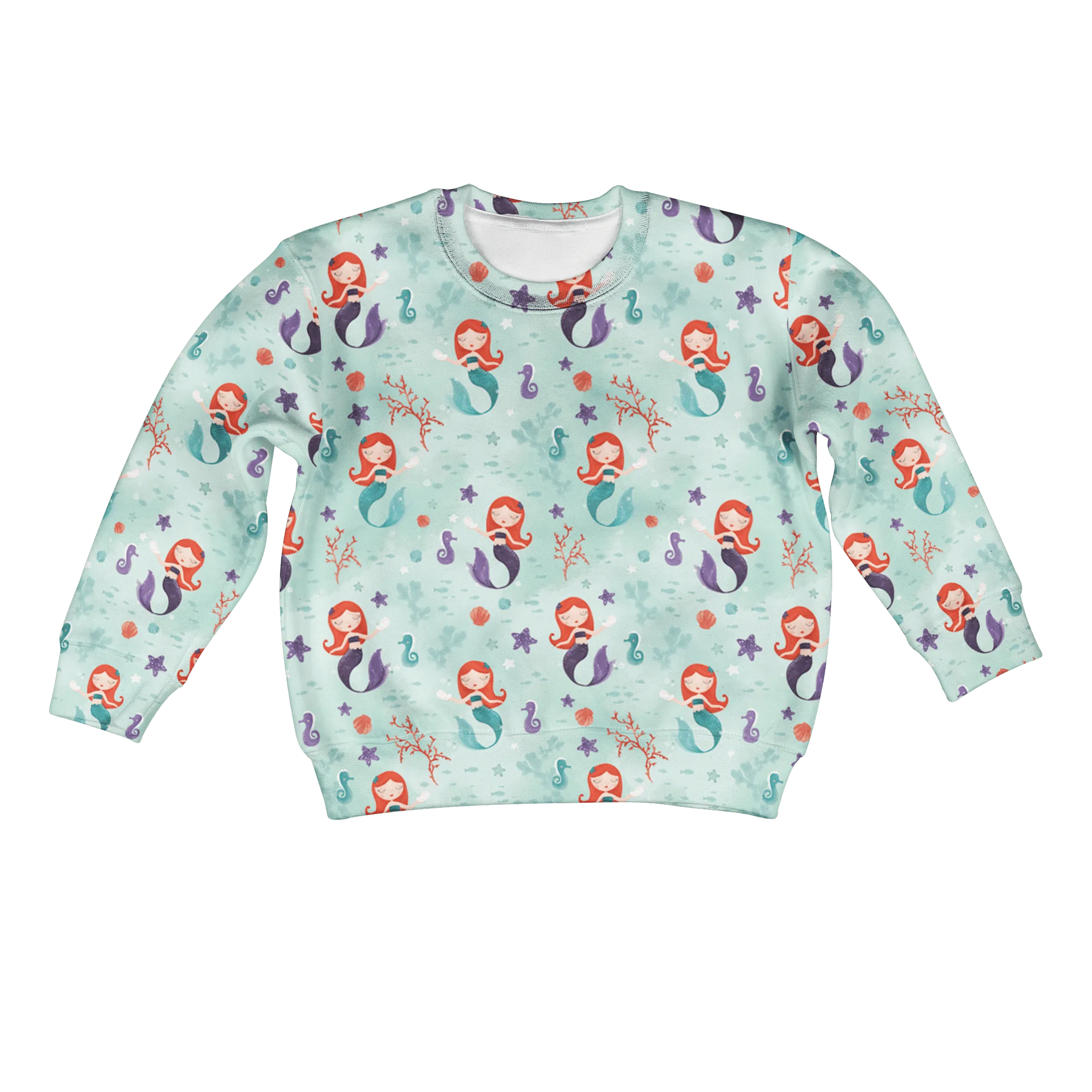 Redhead Mermaid Kid Custom Cosplay Hoodies Apparel