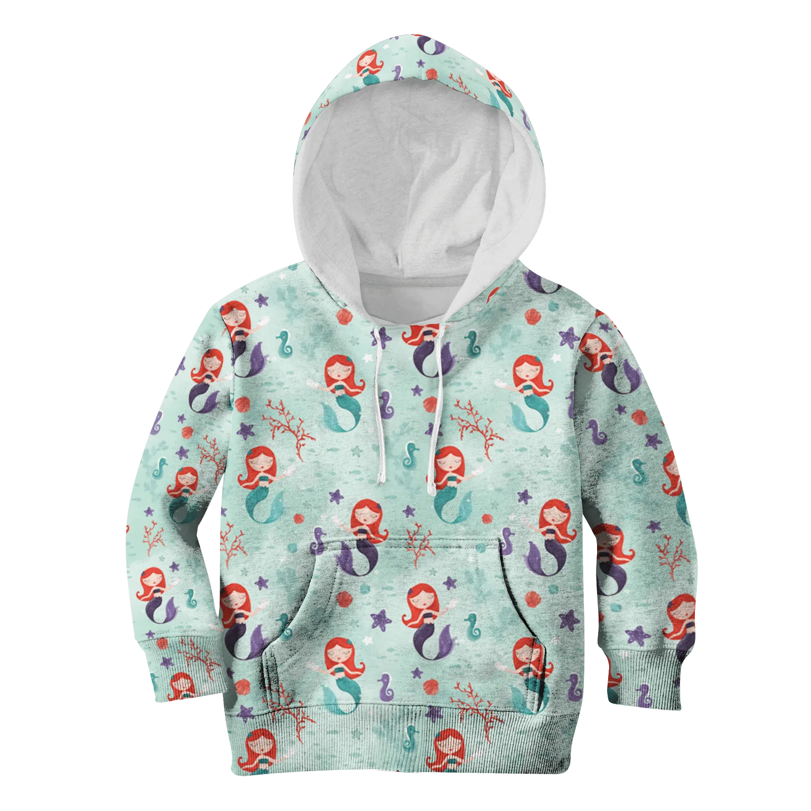 Redhead Mermaid Kid Custom Cosplay Hoodies Apparel