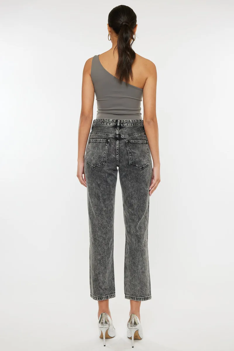 Rita High Rise Slim Straight Fit Leg Jeans