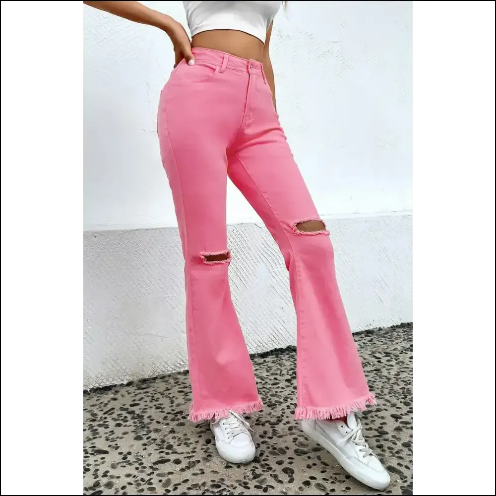 Rock your Mood in Distressed Raw Hem Bootcut from Needful Things