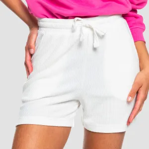 Roxy Sunday Morning Rib Shorts Snow White - Womens