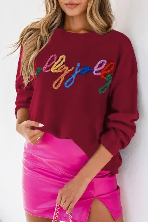 Ruby Holly Jolly Round Neck Casual Sweater