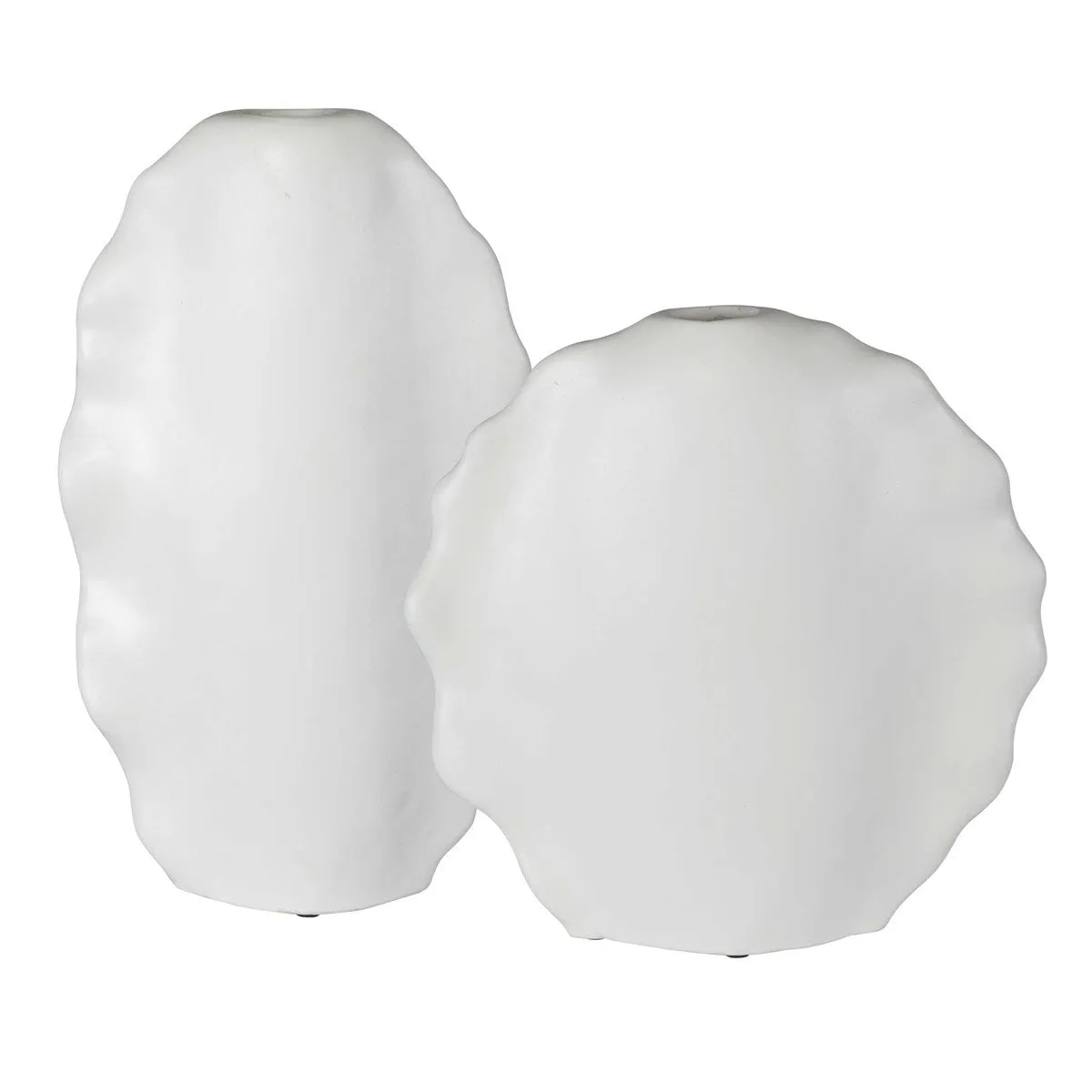 RUFFLED FEATHER VASE-SMALL