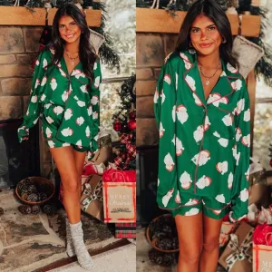 Santa Baby Santa Claus Printed Pijama Top