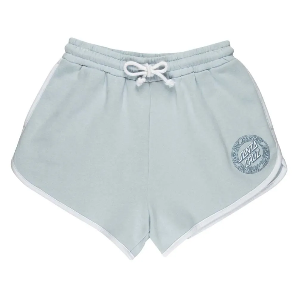 Santa Cruz Womens Shorts Check Outline Ringed Dot Short - Fresh Blue / White