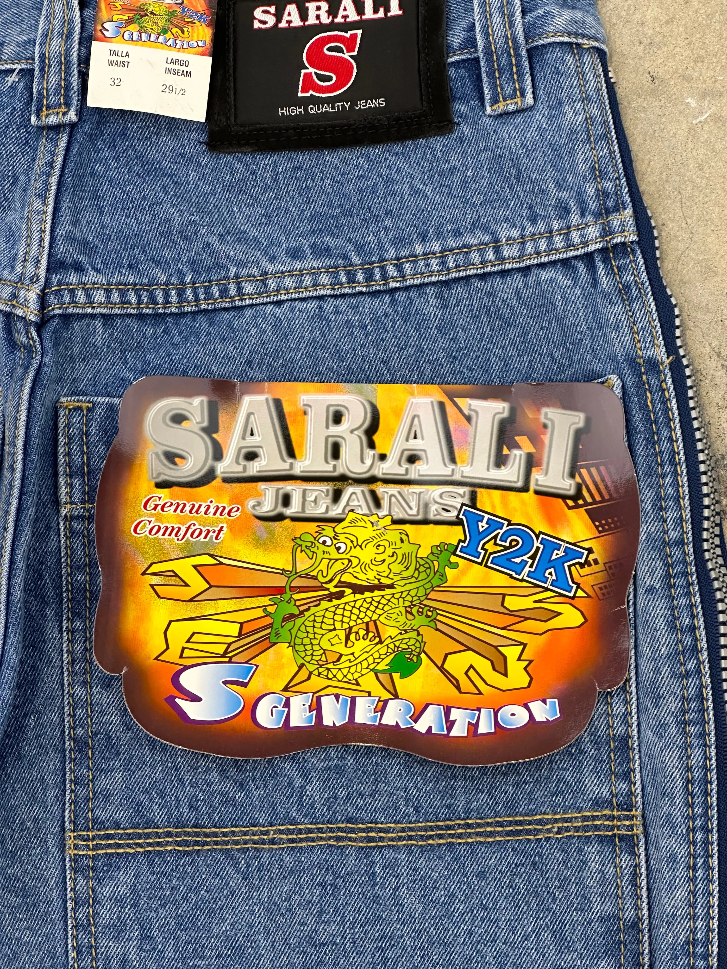 Sarali Peek-A-Boo Zip Jeans