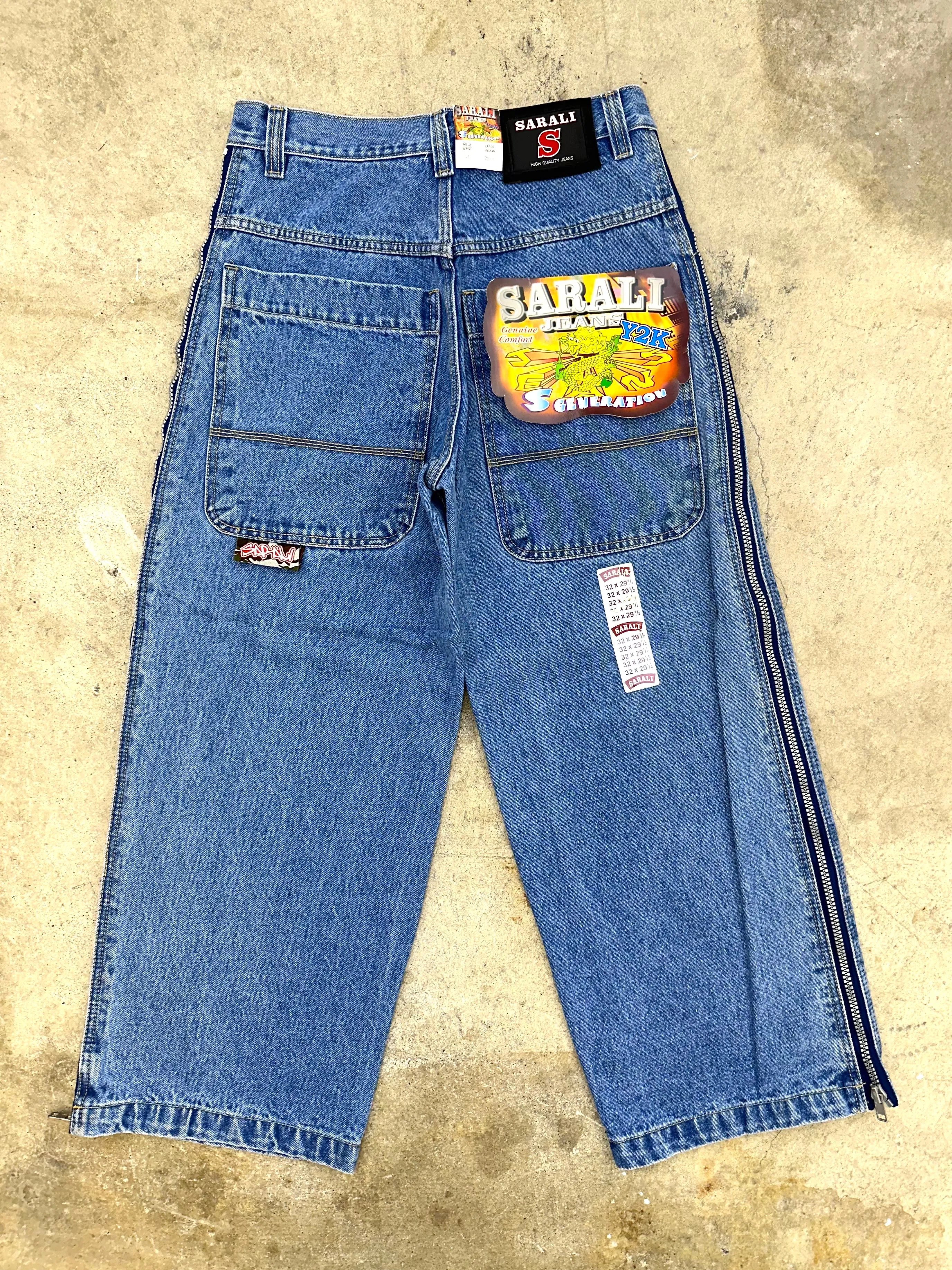 Sarali Peek-A-Boo Zip Jeans