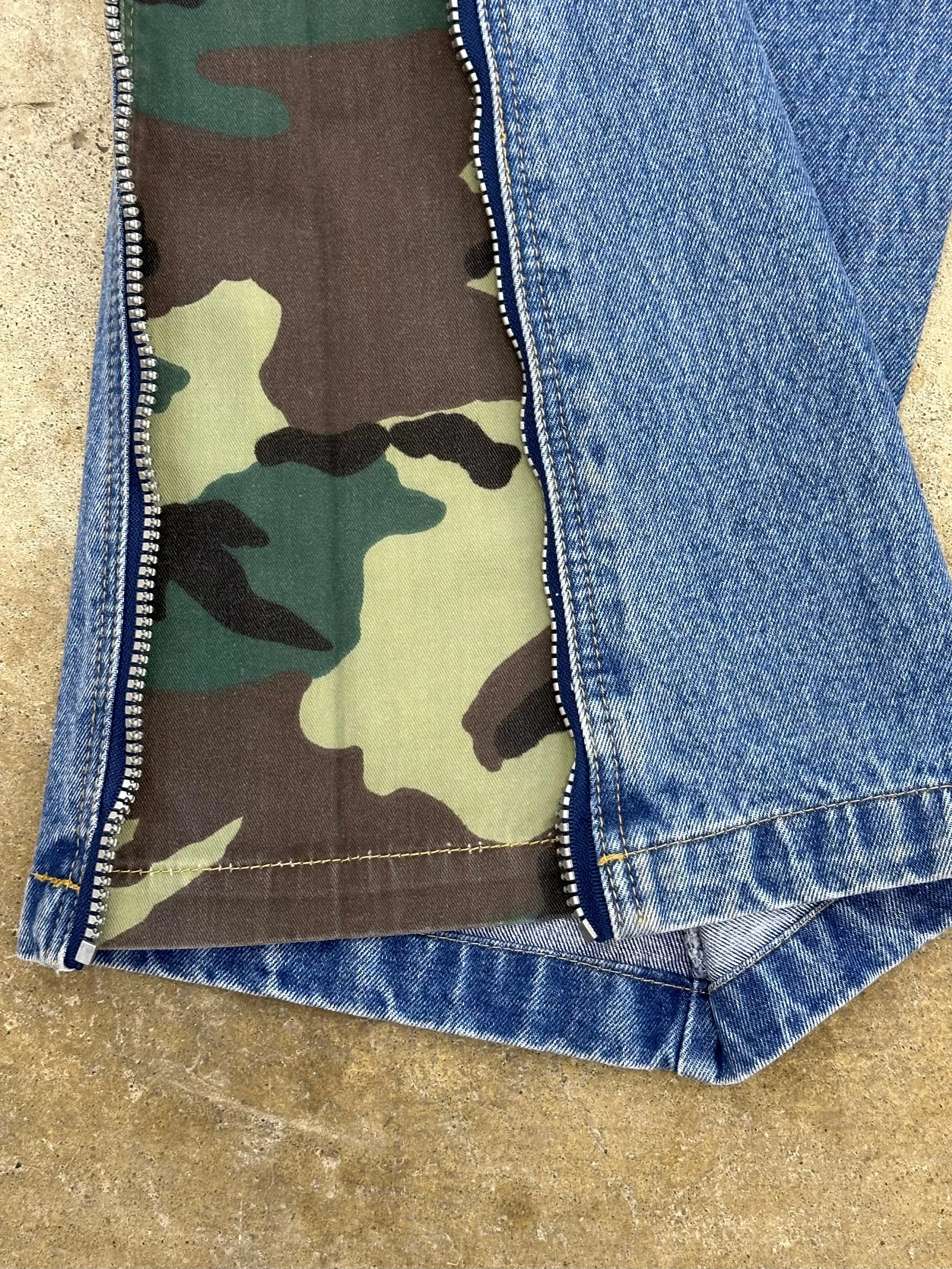Sarali Peek-A-Boo Zip Jeans