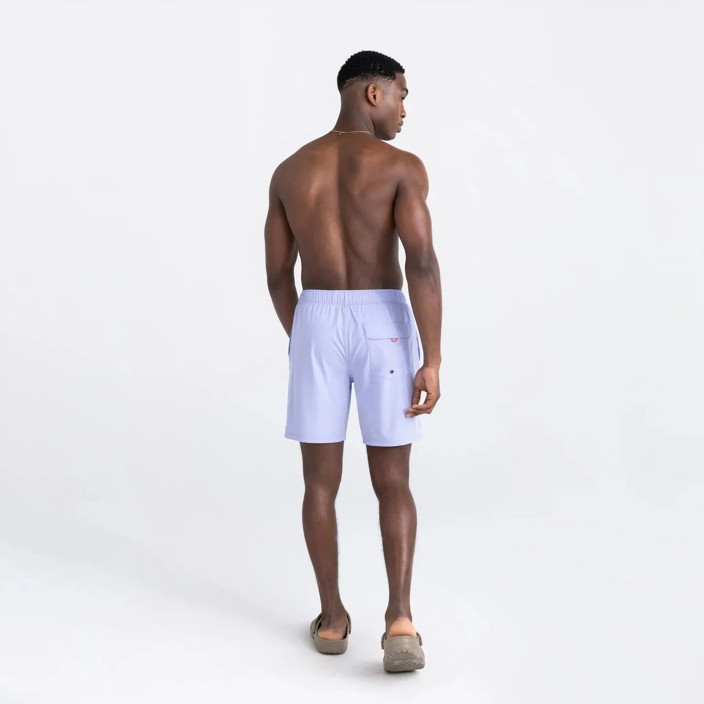 Saxx Mens Oh Buoy Stretch Volley 7" Swim Short - Lavender