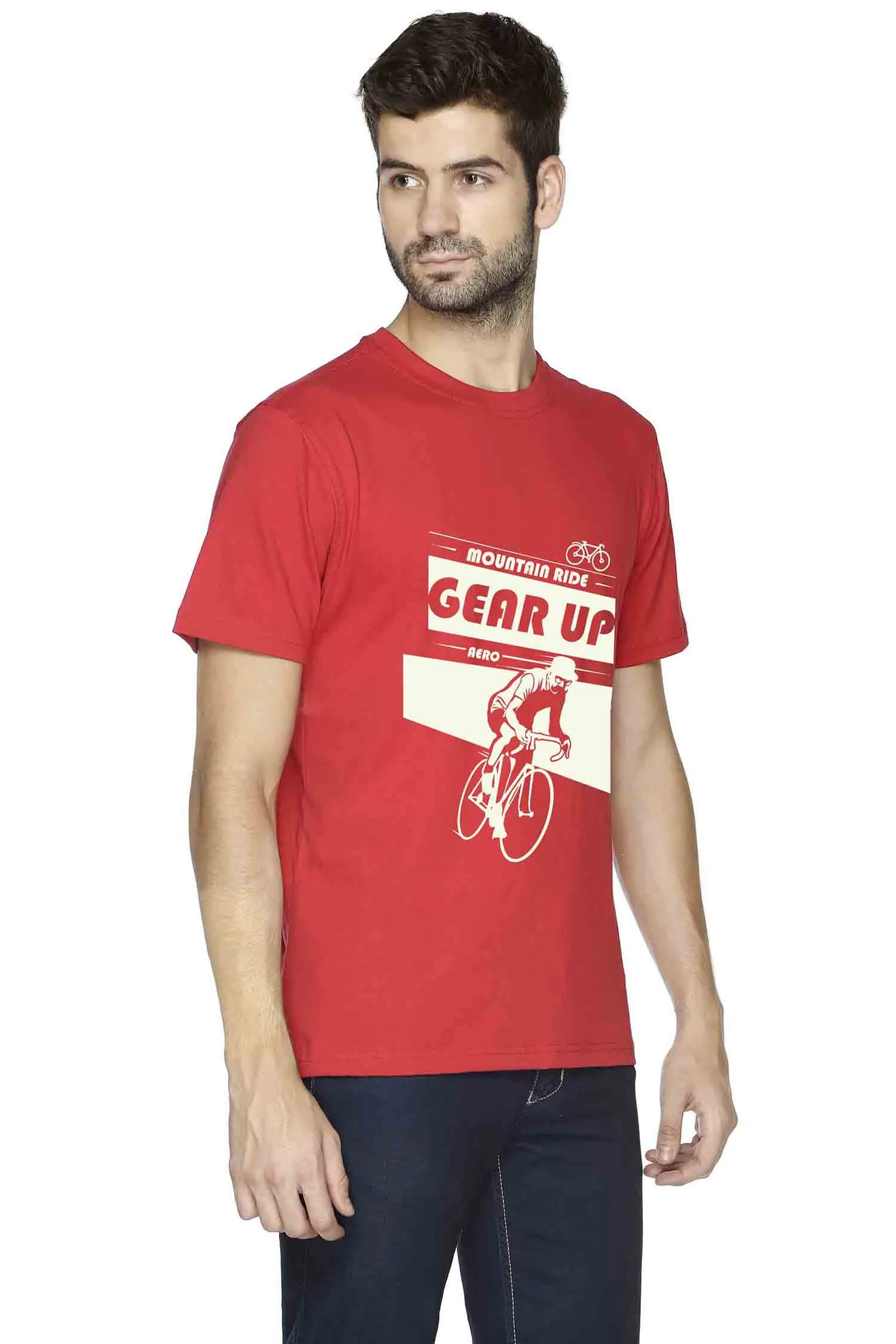 Semantic Half Sleeve Cotton T-shirt - Printed Gear Up