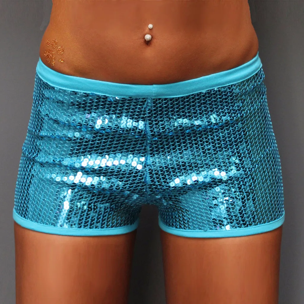 Sequin Shorts - Black