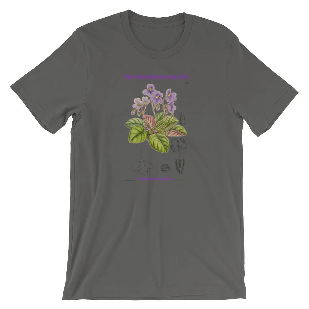 Short-Sleeve Unisex T-Shirt with Saintpaulia ionantha