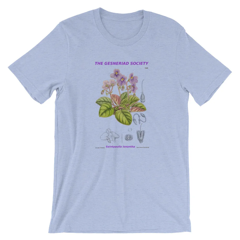 Short-Sleeve Unisex T-Shirt with Saintpaulia ionantha