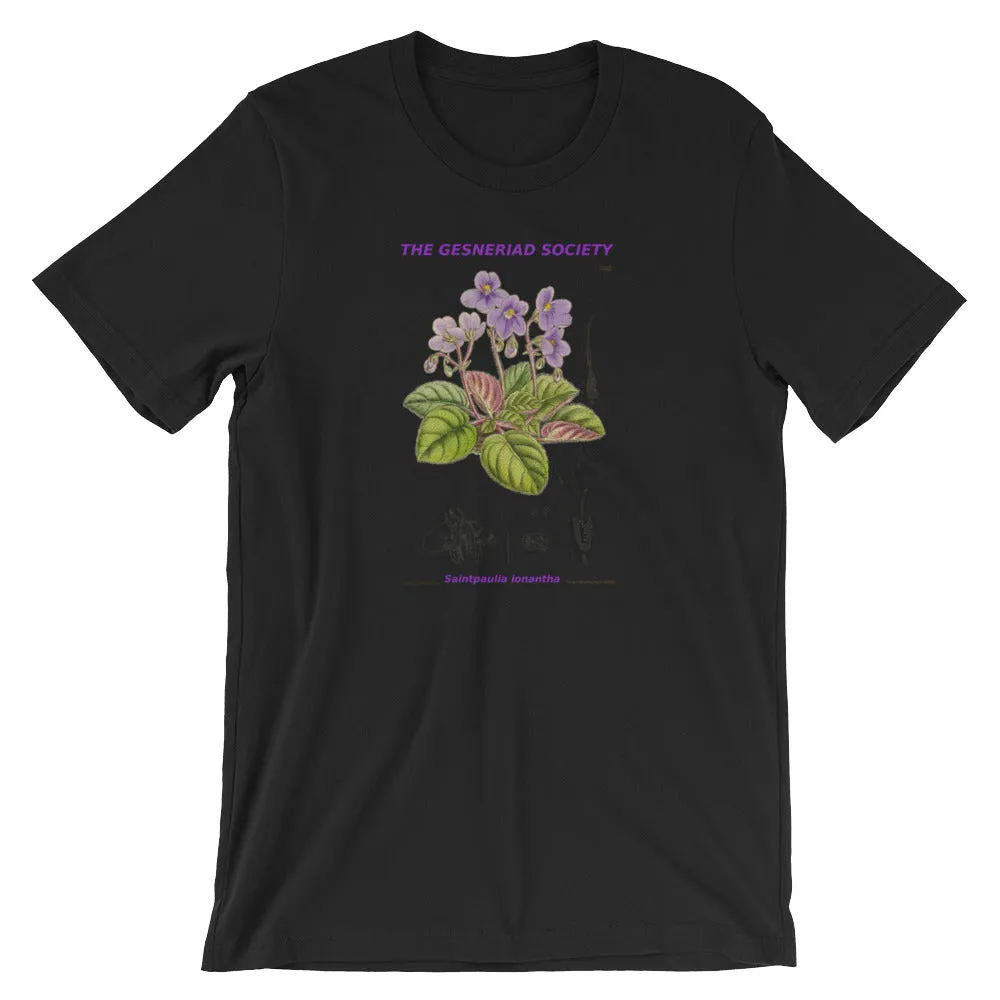 Short-Sleeve Unisex T-Shirt with Saintpaulia ionantha