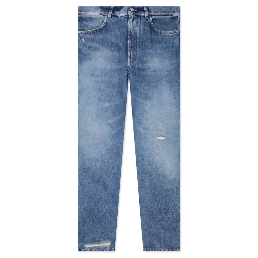 Slim Fit Trousers - Ocean Blue