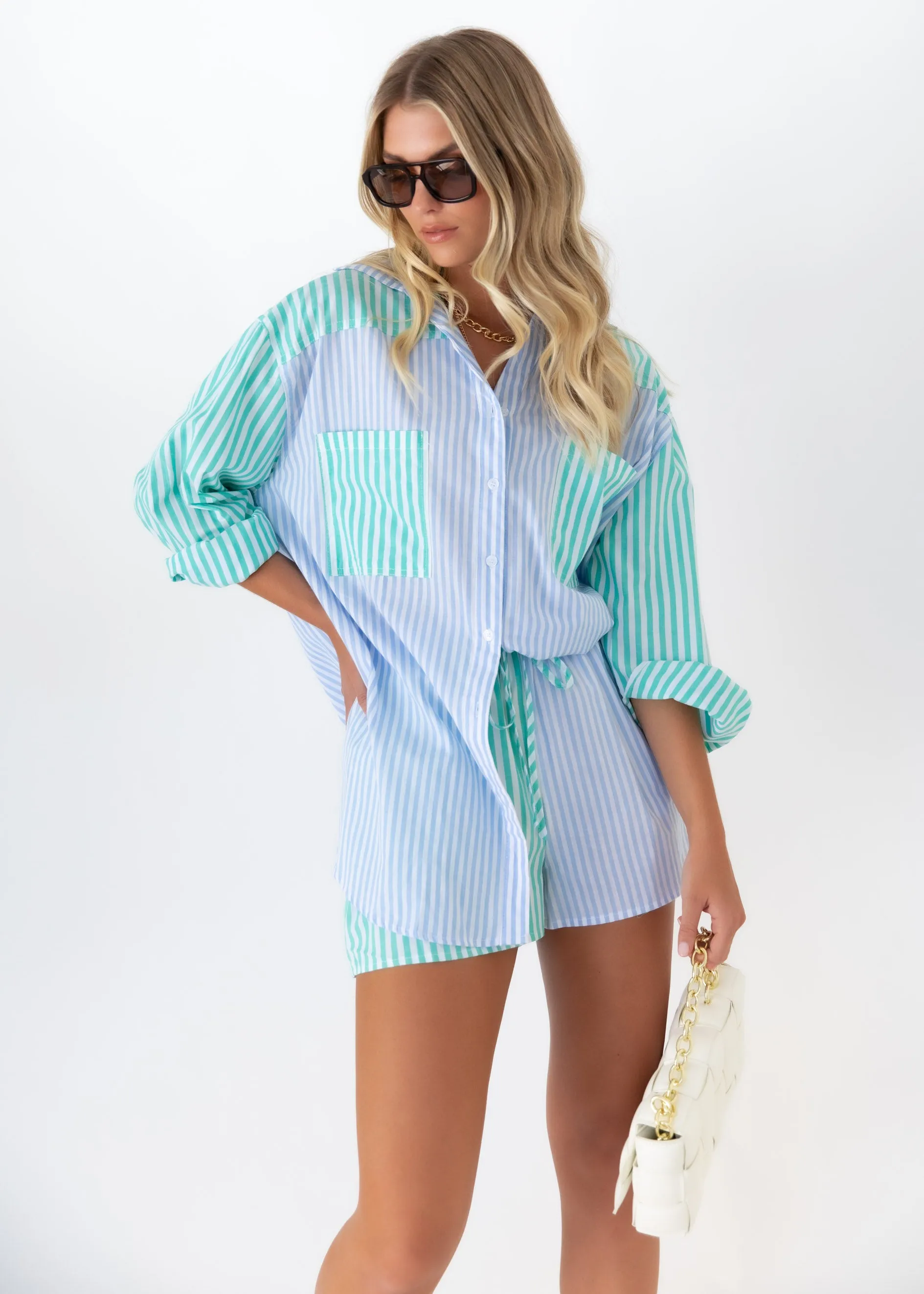 Small Talks Shirt - Sky Stripe