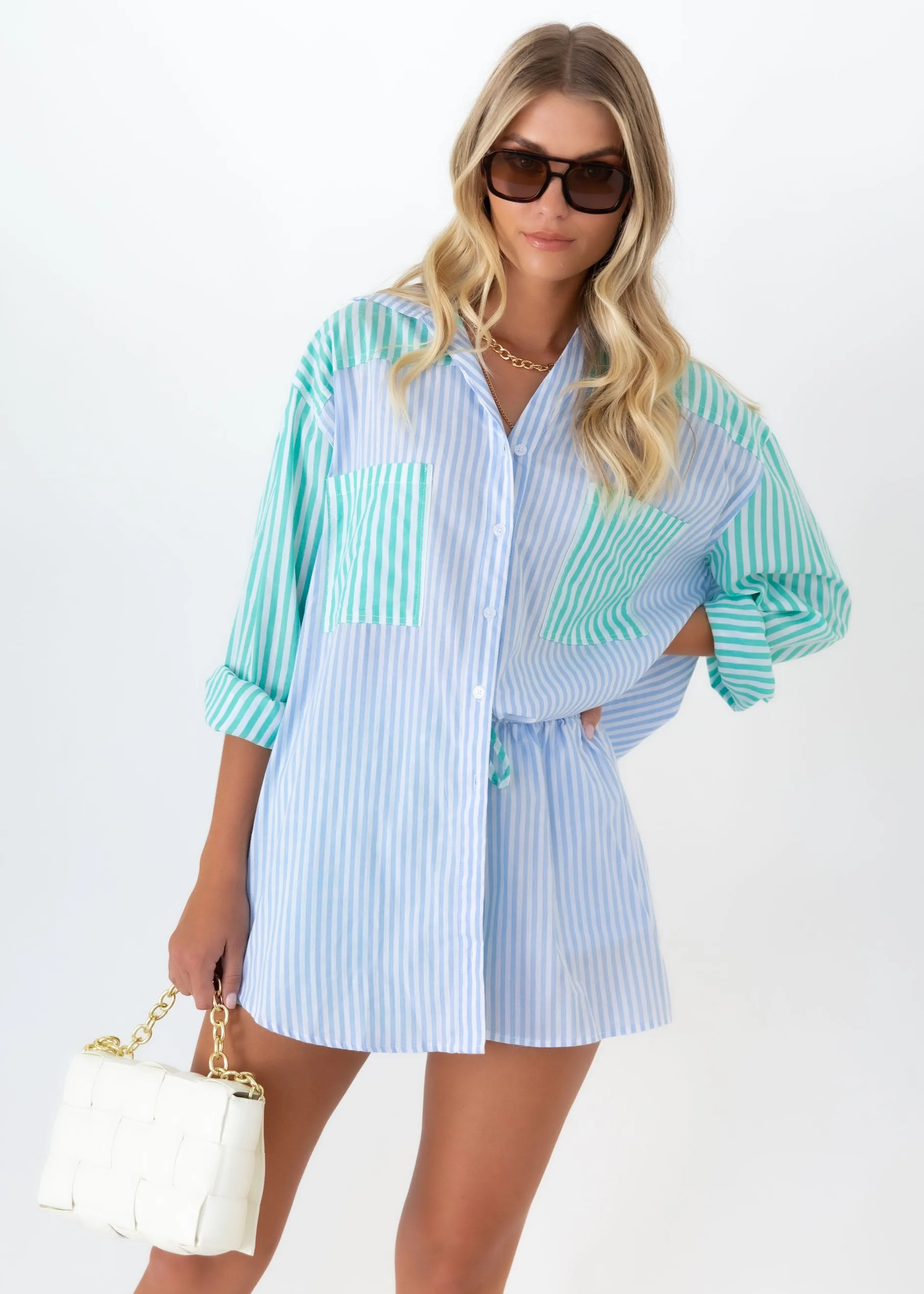 Small Talks Shirt - Sky Stripe