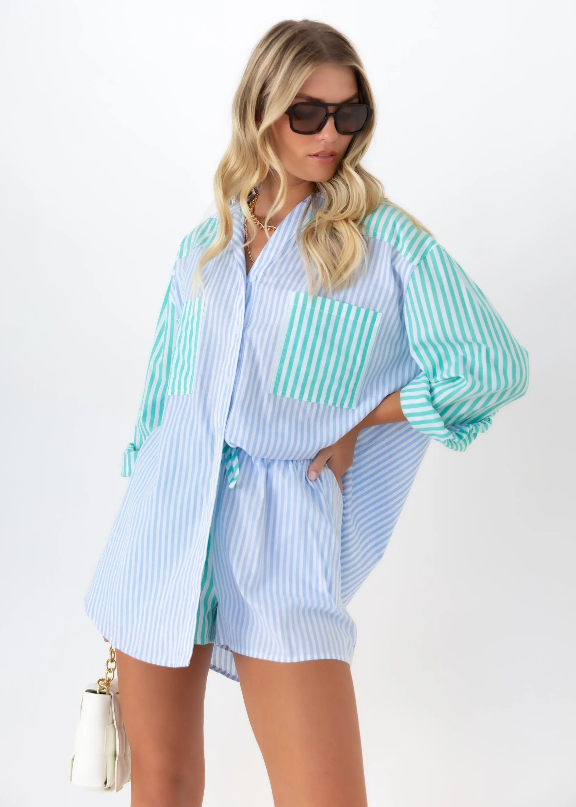 Small Talks Shirt - Sky Stripe
