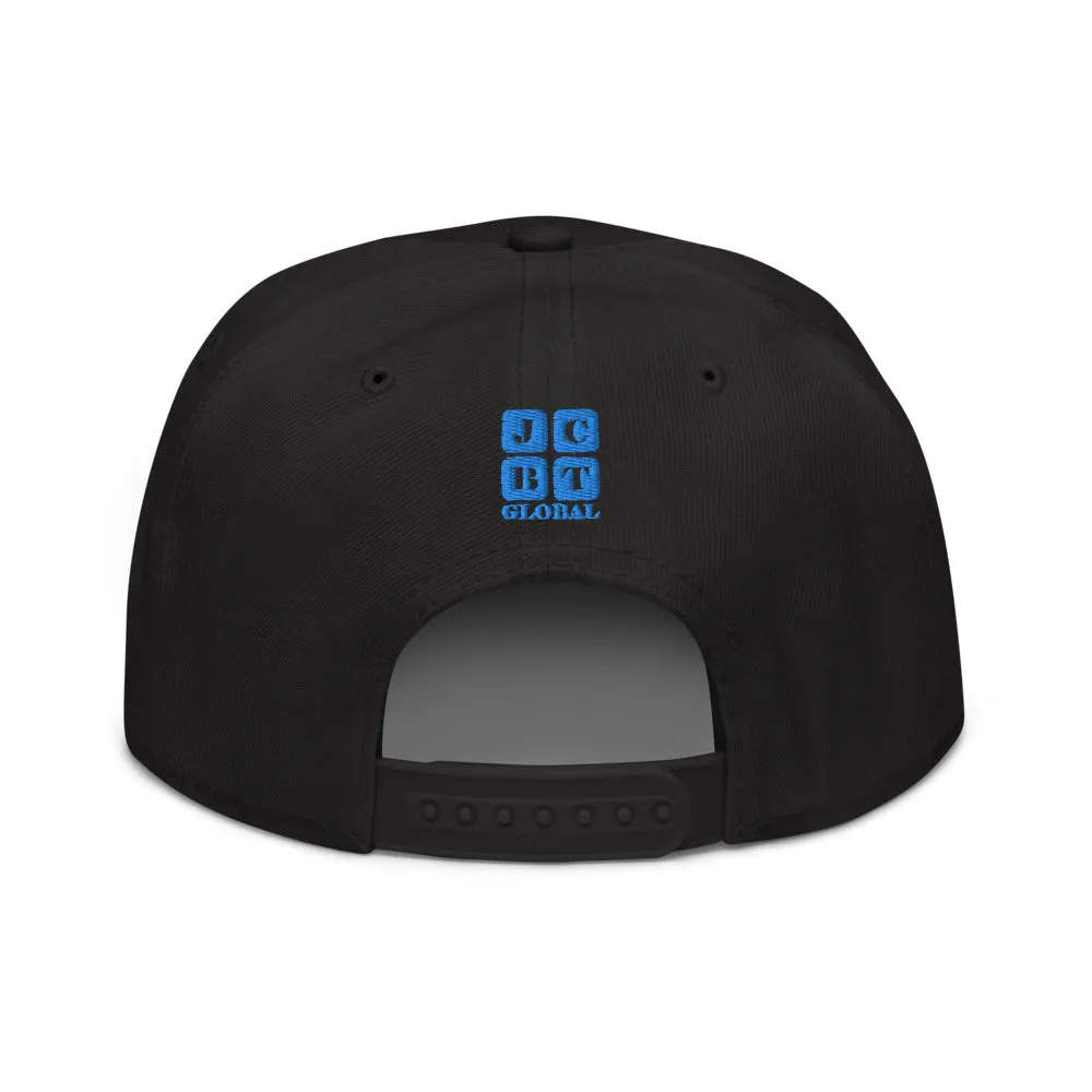 Snapback Hat "1051-0021 Born To Play Baseball (Blue Logo)"