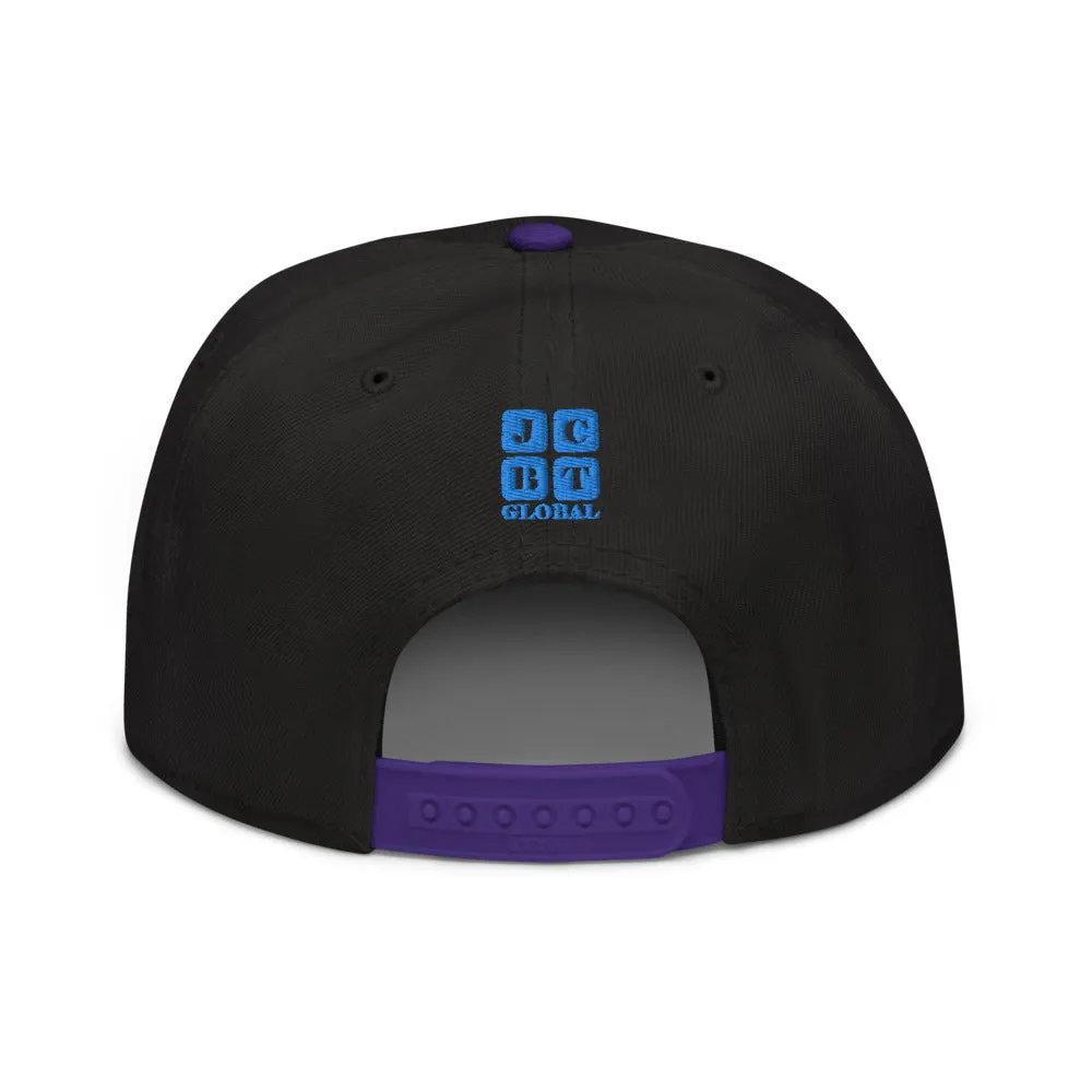Snapback Hat "1051-0021 Born To Play Baseball (Blue Logo)"