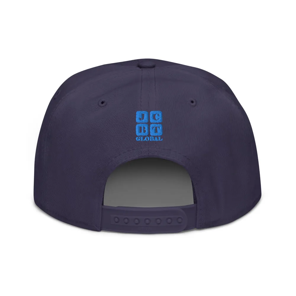 Snapback Hat "1051-0021 Born To Play Baseball (Blue Logo)"
