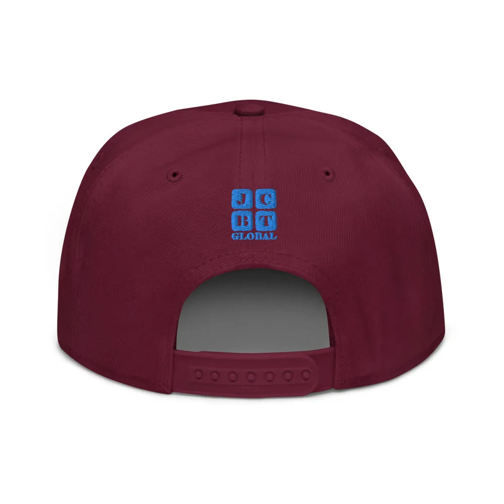 Snapback Hat "1051-0021 Born To Play Baseball (Blue Logo)"