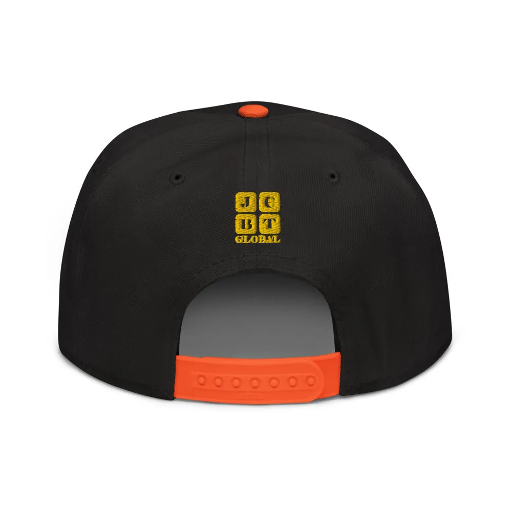 Snapback Hat "1051-0071 Born To Skate (Yellow Logo)"