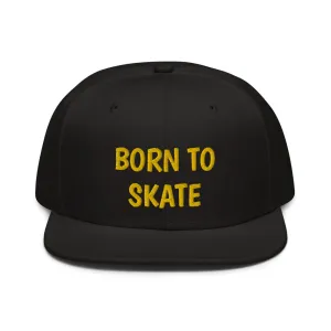 Snapback Hat "1051-0071 Born To Skate (Yellow Logo)"