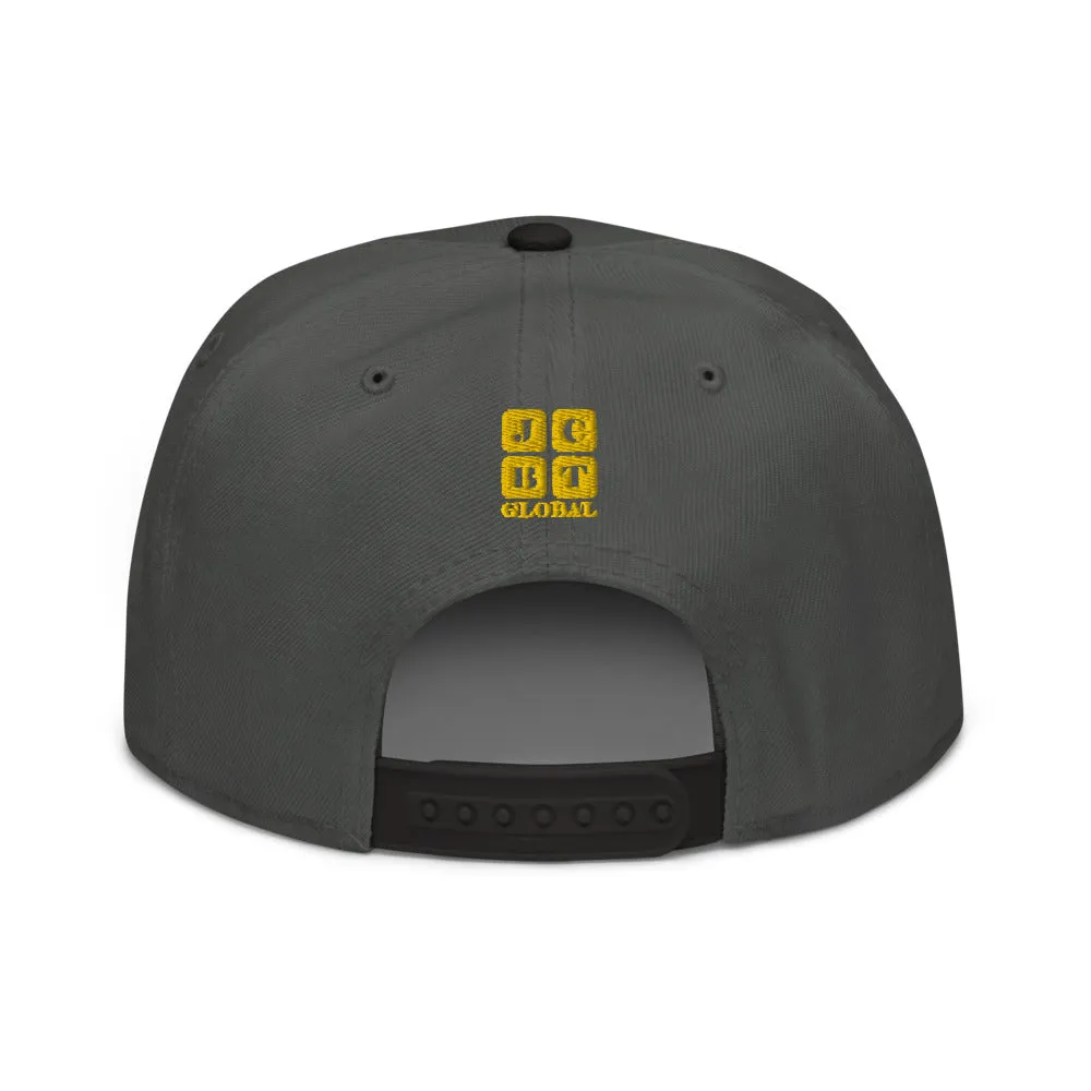 Snapback Hat "1051-0071 Born To Skate (Yellow Logo)"