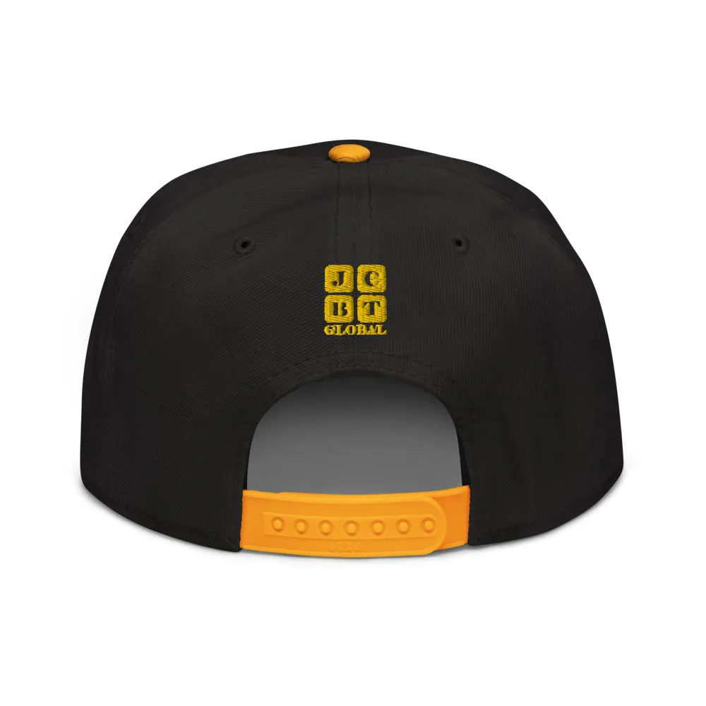 Snapback Hat "1051-0071 Born To Skate (Yellow Logo)"