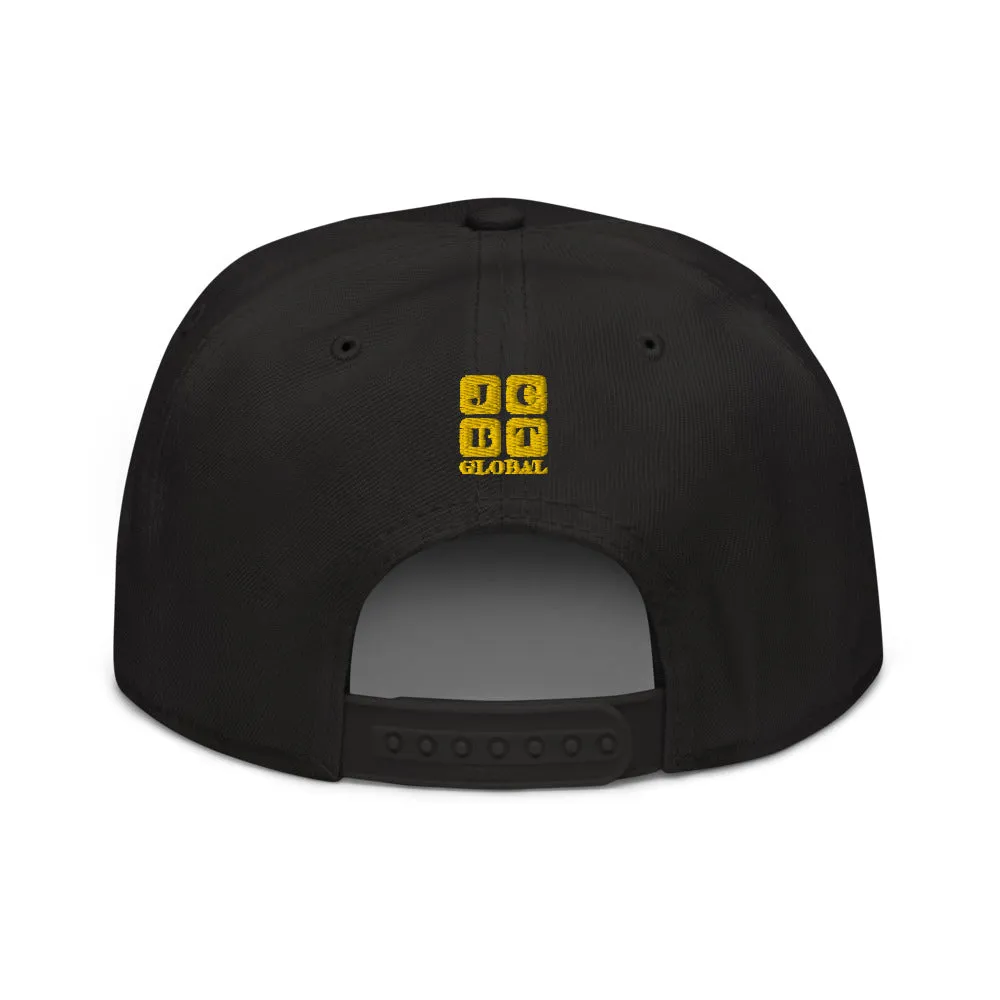 Snapback Hat "1051-0071 Born To Skate (Yellow Logo)"