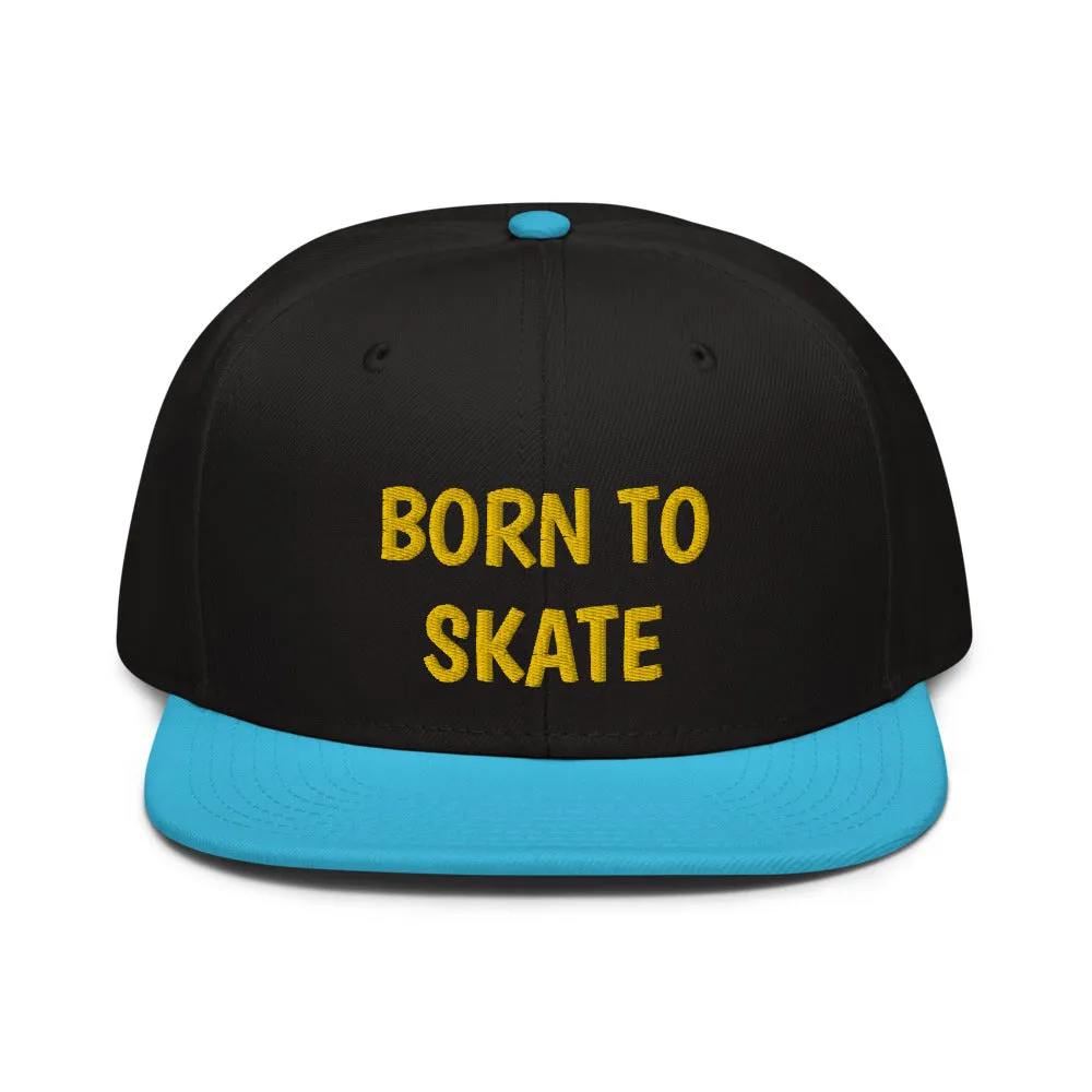 Snapback Hat "1051-0071 Born To Skate (Yellow Logo)"