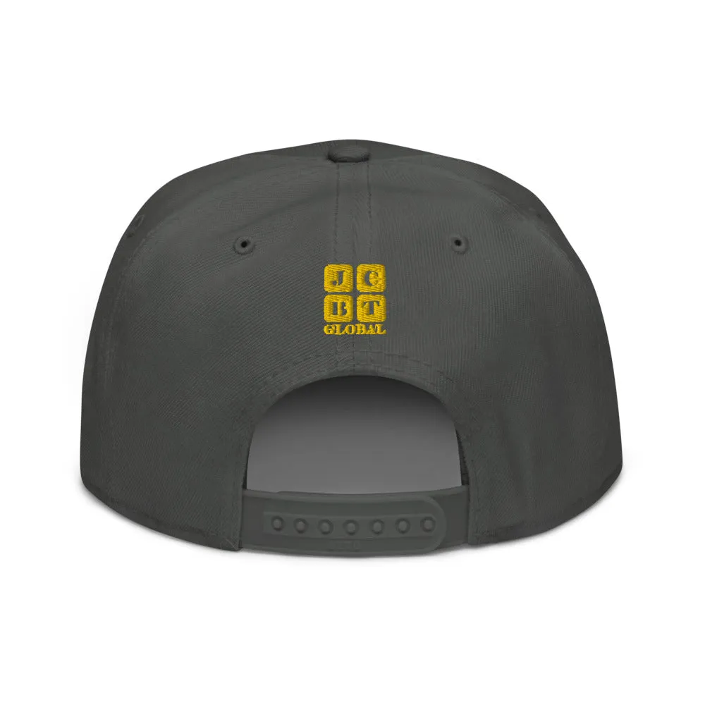 Snapback Hat "1051-0071 Born To Skate (Yellow Logo)"