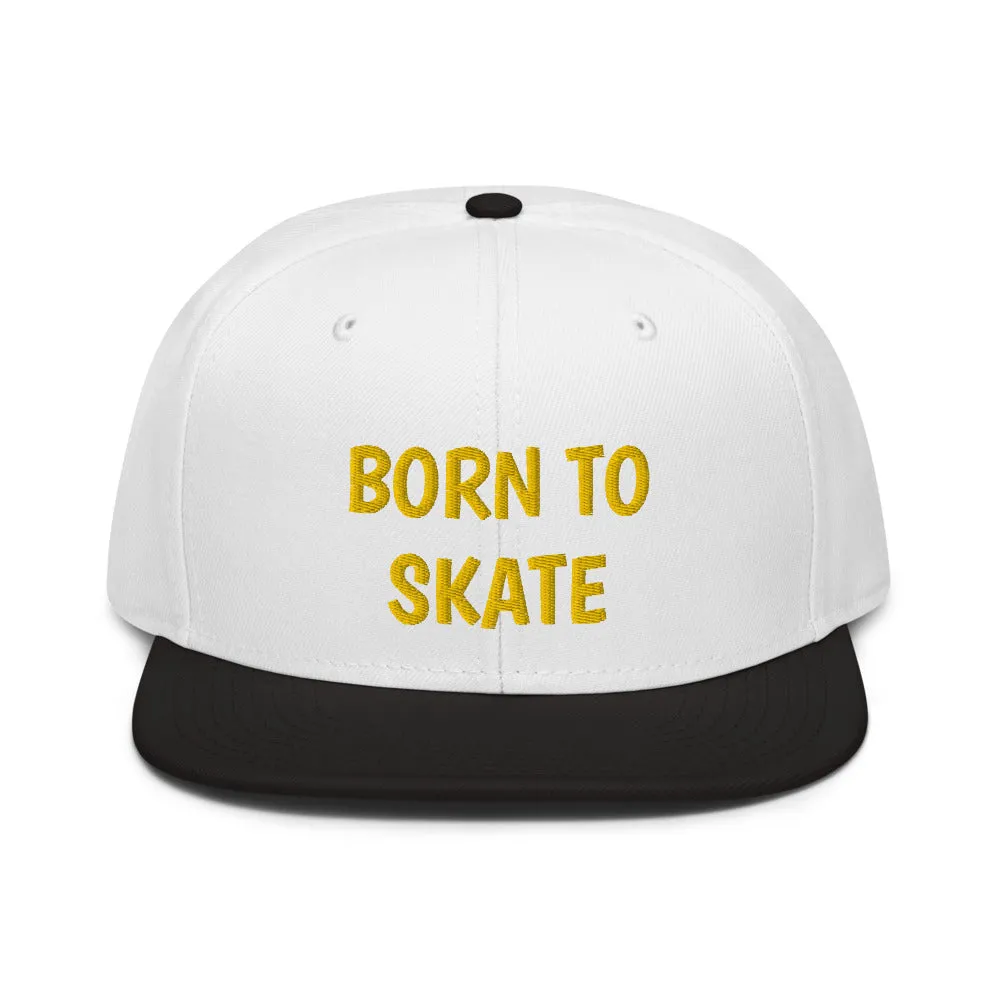 Snapback Hat "1051-0071 Born To Skate (Yellow Logo)"