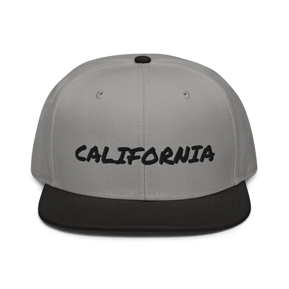 Snapback Hat "1053-0011 California (Black Logo)"
